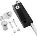 Patio Door Lock for Enhanced Home SecurityPatio Doors Black Auxiliary Security Lock, Sliding Patio Door Two Keyed with Bolt Lock