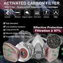 6001 Filter Cartridges for Respirator, Paint, Chemical Gas and Pollen, Organic Vapor Cartridge, Replacement Respirator Filters for 6200, 6502, 7502, 6800, 4008, FF402 Respirator(5 Pair)