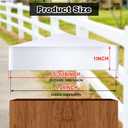 Taiyin 12 Pcs Pyramid White PVC Vinyl Post Top Caps, Fence and Deck Post Caps for Vinyl Fence Posts (5 x 5 Inch)
