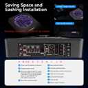 NEW 10" 1200W Subwoofer,RGB Slim Underseat Car Subwoofer and Amp Package.Under Seat Subwoofers with Amp,Individual Control for Low Pass/Gain/Boost Bass.Deep Bass Perfect for Truck/SUV/Jeep/MPV