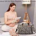 Tenot Diaper Bag Tote with Pacifier Case, Baby Bag for Women with Shoulder Straps, Travel Diaper Tote for for Mom and Dad Leopard Print,Leopard Print, Large