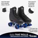 Chicago Skates Classic Quad Roller Skates for Women & Men Durable & Top Performance, Adjustable High-Top Boots for Safe Indoor/Outdoor Roller Derby60mm PU Wheels & Semi-Precision Bearings, Size: 11
