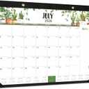 Desk Calendar 2026-2027 - Large Desk Calendar 2026-2027 22x17, Jul. 2026 - Dec. 2027, 26-27 Large Calendar, 18 Months, Corner Protectors - Plants