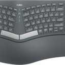 Nulea RT05B Bluetooth Ergonomic Split Keyboard, Wireless USB-C Rechargeable with Cushion Wrist Rest, Compatible Windows Mac (D-Grey)
