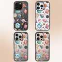 for iPhone Case - [6.6 ft Military-Grade Drop Protection] [Anti-Peel Technology] Clear Black TPU Bumper Case with Cute Design (Space Planet, iPhone 16 Pro)