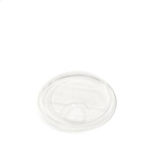 TOSSWARE NATURAL Flat Sip Lid Set of 50 - Plant Based 96mm Lids for Cold Cups - Plastic Alternative Straw Lid - Clear - Only Compatible With TOSSWARE NATURAL 10, 12, 16, 20 & 24oz Cups