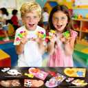 Valentines Day Gifts for Kids Classroom, 28 Pack Light Up Finger Lights Glow in The Dark Toys with Valentine's Themed Cards, Class Exchange Gifts Set, School Prizes Party Favor