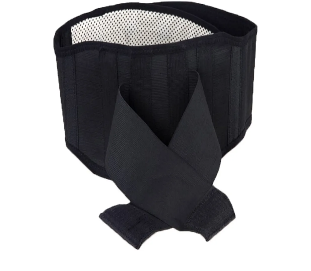 Tourmaline Self Heating Back Brace Magnetic Therapy Lumbar Support Belt Waist Lower Back Supports Warming Protection Waist Belt For Men Women Pain Relief Corrector (Black M/Medium)