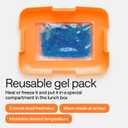 2 x Bento Box with Hot & Ice Packs  5 Leakproof Containers, Insulated Lunch Box for Women, Men, Kids & Toddlers  Heated Thermal Food Warmer  Reusable Snack Boxes for Daycare, School & Meal Prep Thermos (Bright Orange)