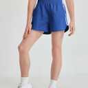 Haloumoning Girls Athletic Shorts Kids Striped Trim High Waisted Running Biker Shorts, Size: 13-14 Years