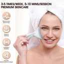 Face & Neck Massager | White LED Red-Light-Therapy-for-Face and Neck, Red Light Therapy Wand, 3 Color Led Massager for Skin Care