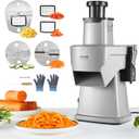 VEVOR Electric Vegetable Slicer, 4 in 1 Multifunctional Food Cutter, 200W Vegetable Chopper for Slicing Shredding Dicing and Slitting, with Cut-Resistant Gloves, for Commercial and Home Use