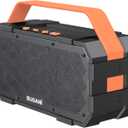 BUGANI Bluetooth Speaker, Portable Bluetooth Speakers with 40W Stereo Sound, Loud Bluetooth Speaker 24H Playtime Support TF Card/AUX, IPX6 Waterproof for Beach Camping Outdoor Indoor (Orange)