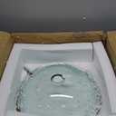 Clear Bathroom Sink Hand Painting Gold Fish Tempered Glass Vessel Sink Basin with Waterfall Faucet and Drain Combo,16"Round Glass Bowl Sink Above Counter Clear Bathroom Vessel Sink Set