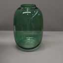 Green Glass Vase, 10 Inch Large Glass Vase for Flowers, Tall Glass Vases for Home Decor, Modern Floor Vases for Living Room, Bathroom, Kitchen, Mantle, Shelf, Wedding, Office, Entryway