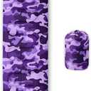 Sleeping Bags for Adults and Kids Backpacking Camping Sleeping Bags for Girls and Boys Lightweight Waterproof Cold/Warm Sleeping Bag for All Season (Single -31.5x90.5, Purple Camo)