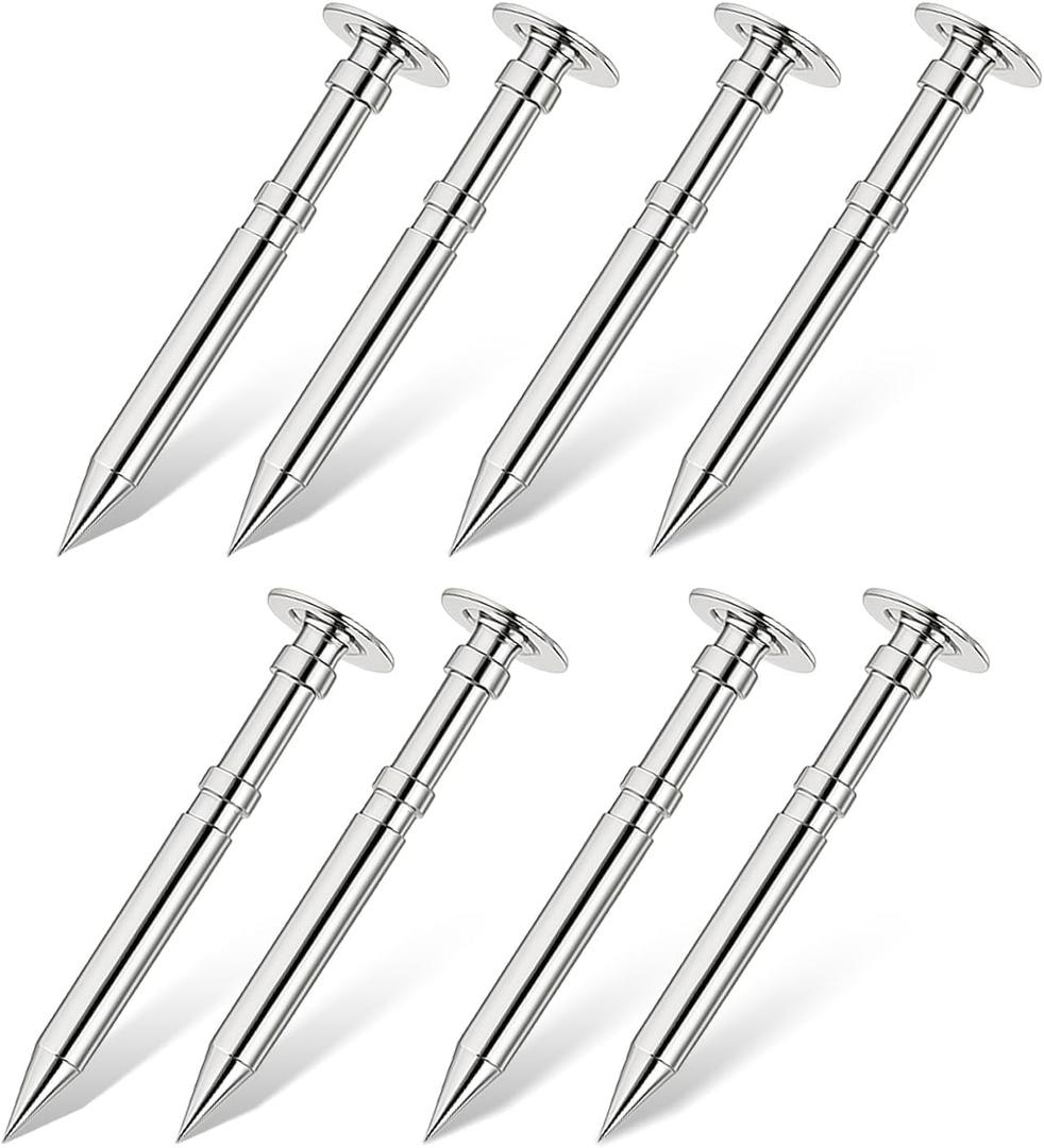 DerbyCraftPro Pinewood Car Axles - Derby Car Axles Mirror-Polished Grooved Pinewood Axles Kit, 1 Inch Size Derby Grooved Car Axles Pine Derby Wheels Axles, Reduced Friction, No Sanding Required -8pcs