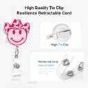 5 Pcs Funny Badge Reel Retractable Name Tag ID Clip Holder Nursing Student RN Pediatric Teacher Funny Office Work Accessories 18