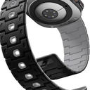 Bandletic Magnetic Silicone Watchband Compatible with Samsung Galaxy Watch Ultra Bands (2025/2024), Durable Breathable Strong Magnet Sport Strap for Galaxy Watch Ultra Band 47mm for Men, Black/Gray