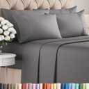 King 6 Piece Sheet Set - Cooling and Breathable Bed Sheets - Hotel Luxury Bed Sheets for Women, Men, Kids & Teens - Bedding with Deep Pockets & Easy Fit - Soft and Wrinkle Free - King Dark Grey Sheets