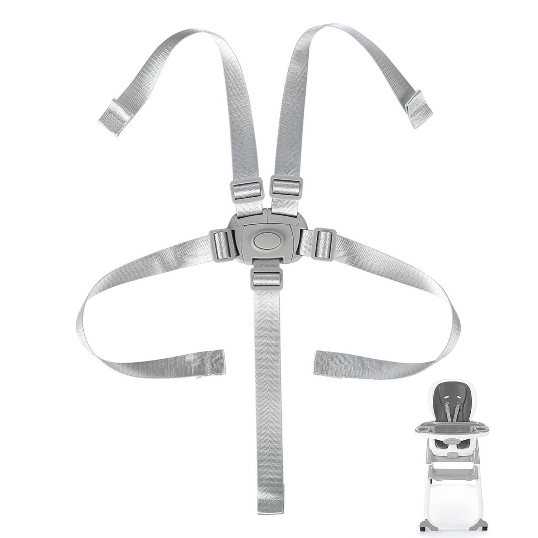 Adjustable High Chair Straps Replacement Compatible with Ingenuity for Most for Most 5 Point High Chairs,Secure Buckle,1PC