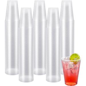 JOLLY CHEF 300 Pack 7 oz Clear Plastic Cups,7 Ounce Disposable Cups for Parties, Picnics, BBQs, Travel, and Events