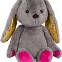B. toys  12-Inch Plush Bunny Soft & Cuddly Plush Rabbit Toy Washable  Happy Hues  Grey Bunny  0 Months+