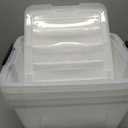 IRIS USA 32 Qt Stackable Plastic Storage Bins with Lids, 4 Pack - BPA-Free, Made in USA - See-Through Organizing Solution, Latches, Durable Nestable Containers, Secure Pull Handle - Clear