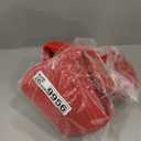 COMSE Small Woven Basket with Gift Bags and Ribbons, Gift Basket Empty, Cotton Rope Storage Organizer, Baby Toy Box with Handles, 12" x 8" x 5", Red (2 Pack)