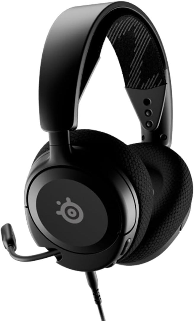 SteelSeries Arctis Nova 1 Multi-System Gaming Headset, Hi-Fi Drivers, Spatial Audio, Comfort Design, Durable, Ultra Lightweight, Noise-Cancelling Mic- Black (Renewed, Wired)