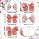 Thiccywoov 5 Pcs Large Pink Bow Party Decorations 15.7''-27.6'' Big Satin Ribbon Bows Hanging Wall Decors for Coquette Party Baby Shower Wedding Engagement Bridal Bachelorette Supplies