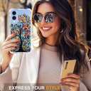 Compatible with Samsung Galaxy S25 Edge Cases with Design, Cute Transparent Phone Case for Women Girls Girly with Heavy Duty Protective Bumper (Clear Tree Colorful Leaves)