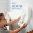 Jool Baby Potty Training Seat for Boys And Girls, Fits Round & Oval Toilets, Non-Slip with Splash Guard, Includes Free Storage Hook (Aqua)