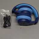 iClever BTH12 Kids Bluetooth Headphones,Colorful LED Lights Kids Headphones Wireless,74/85dBA Safe Volume,85H Playtime,Fast Charging,Bluetooth 5.2,Over Ear,Builtin Mic for iPad/Tablet/Airplane,Blue