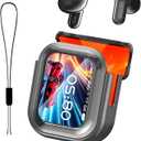 ERAZERL NE20 AI Translation Earbuds Real Time Wireless Bluetooth 6.0 AI Headphones LCD Touch Screen Support 148 Languages Translation Real Time Translator Earbuds Support Playing Music Phone Calls