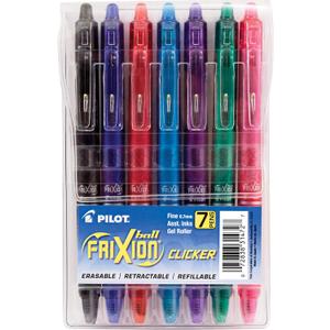 Pilot FriXion Erasable Gel Pens, Fine Point 0.7 mm Erasable Pens, Pack of 7 Assorted Colors Pilot FriXion Erasable Gel Pens, Fine Point 0.7 mm Erasable Pens, Pack of 7 Assorted Colors