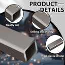 Zonon Square Hot Rolled Steel Tube, 2" x 2", 1/4" Wall Thickness, 6" Length Steel Square Tubing for Industrial Accessories
