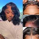 Wear and Go Glueless Wigs Human Hair Pre Plucked Bob Wig Human Hair for Black Women Body Wave Lace Front Wigs Upgraded No Glue Needed Pre Cut 4x4 Lace Closure Wigs for Beginners (16)