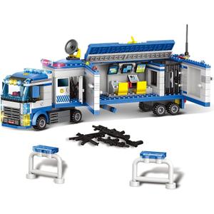 City Police Mobile Command Center Truck Building Blocks, Mobile Police Unit with Prison , Cop Cars STEM Construction Toy Kit , Birthday Xmas Gifts for Kids, Boys, and Girls Ages 6+ (484 Pieces)