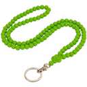 LEGENTLISUR Silicone Lanyard Beaded Lanyard Soft Super Rose Flower Silicone Beads Lanyards Teacher Lanyards for ID Badges and Keys Breakaway Gift for Women Nurse Teacher(Green)