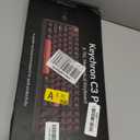 Keychron C3 Pro QMK/VIA Custom Gaming Keyboard, Programmable 87 Keys Compact TKL Layout Gasket Mount, Red LED Backlight Wired Mechanical Keyboard with Brown Switches for Mac/Windows/Linux