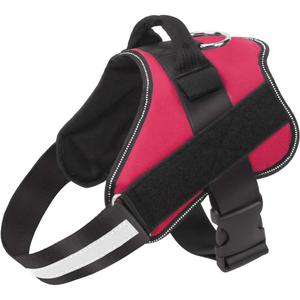 Bolux Dog Harness, No-Pull Reflective Dog Vest, Breathable Adjustable Pet Harness with Handle for Outdoor Walking - No More Pulling, Tugging or Choking (Red, M) (Medium (Pack of 1))