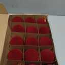 Brightown 15 Pcs Red Velvet Christmas Balls, 3.15 Inch Velvet Ornaments for Christmas Tree, Christma Tree Flocked Ornaments Balls for Family Holiday Wedding Party Xmas Hanging Decoration