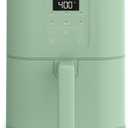 bella 6 Qt Slim Air Fryer, Fits-anywhere Kitchenware, EverGood Ceramic Nonstick Coating, Adjustable Temperature, 6 Preset Cooking Options, 60 Min Auto Shutoff w Audible Tone, 5lb Capacity, Seaglass