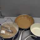 Pots and Pans Set, 7 Piece Nonstick Ceramic Cookware Set, Kitchen Induction Cookware Sets, Pots and Pans Non Stick with Oven Safe Handle, 100% PFOA Free, Blue (9.5" Skillet + 1.5QT Saucepan + 3QT Stockpot)