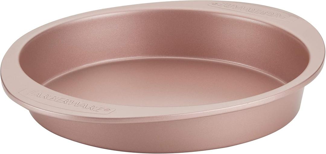 Farberware Nonstick Bakeware Baking Pan / Nonstick Cake Pan, Round - 9 Inch, Red