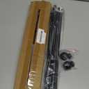 GXOACKJ Curtain Rods for windows , 5/8 inch Decorative Matte Black Splicing Heavy Duty Metal Curtain Rod set with Brackets 35-77" Black