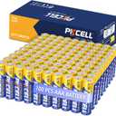 PKCELL AAA Batteries 100 Pack, Triple A Batteries, 1.5V High-Performance Carbon Battery for LED Candles Clock Remote Controls Flashlights