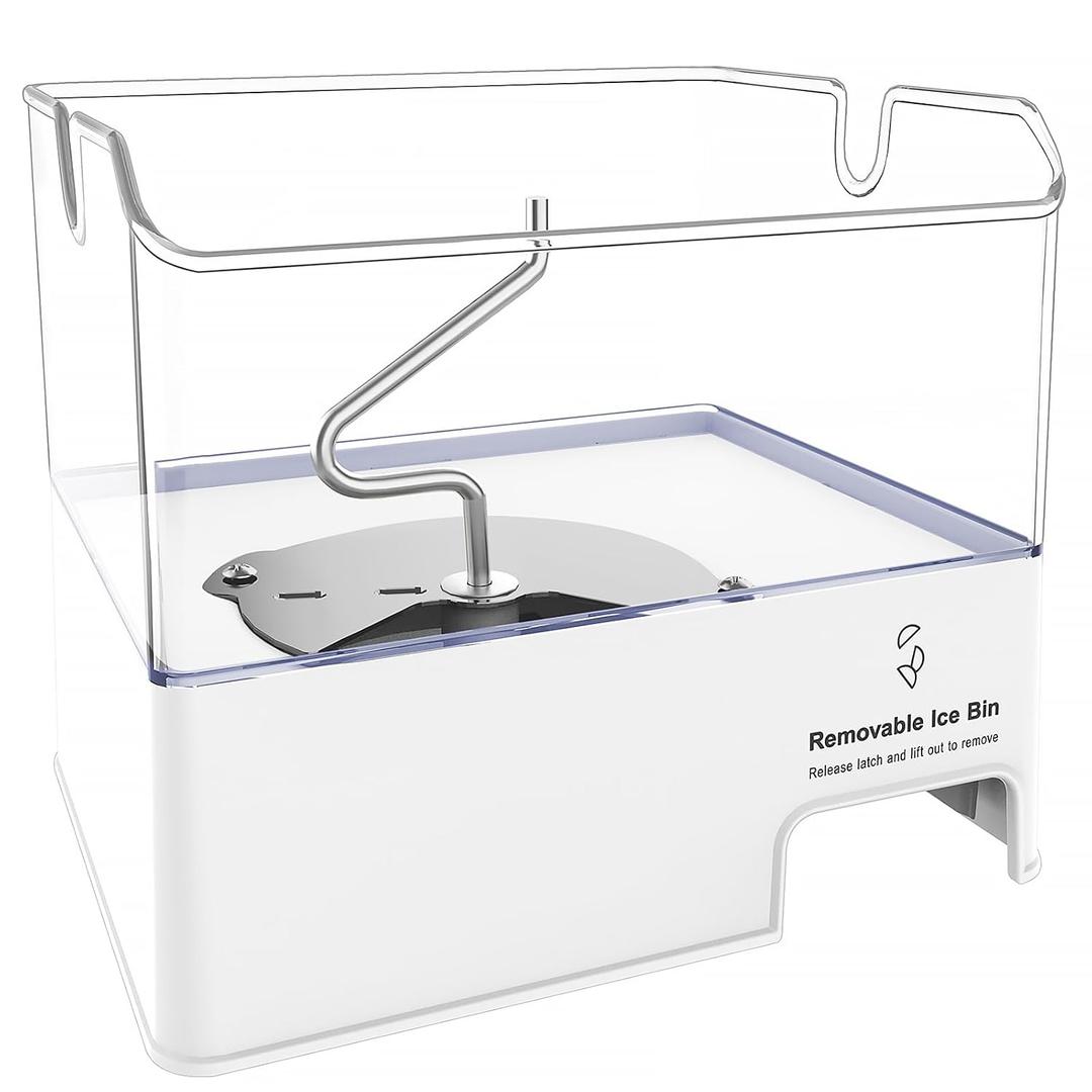 Upgraded WPW10347093 Refrigerator Ice Bin Compatible with Whirlpool Ice Bucket Replacement W10347093 Whirlpool Removable Ice Bin Ice Maker W10347100 KitchenAid Ice Bin Tray Ice Container WRF736SDAM