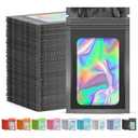 JETMORE 300 Pcs Mylar Bags, Smell Proof Bags Foil Pouch, Holographic Resealable Bags for Small Business, Candy Sample Jewelry Bag Sealable Packaging for Party Favor Food Storage (2.4x3.9in-Black)